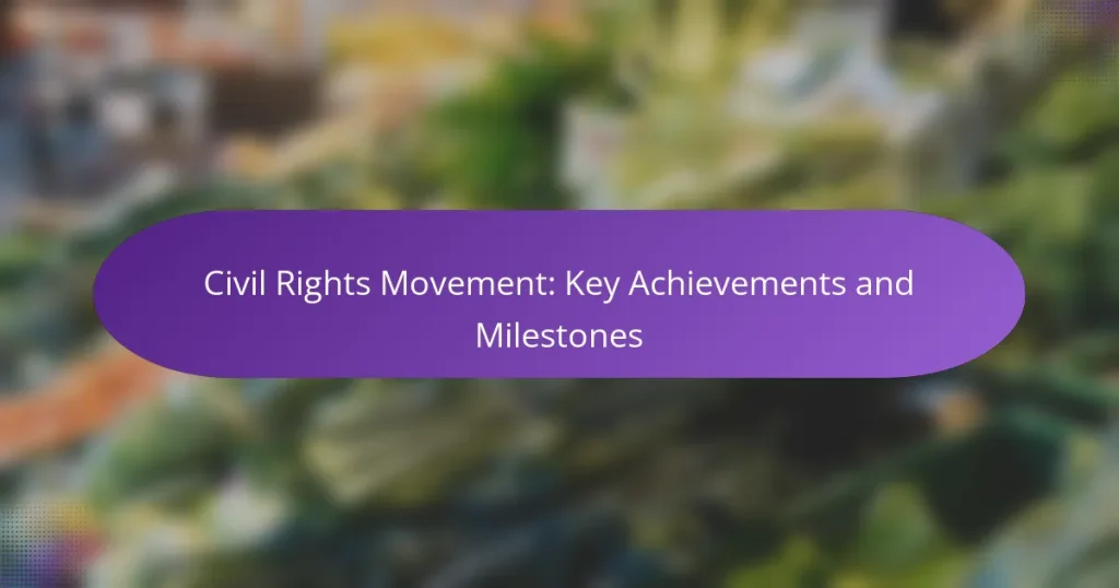 Civil Rights Movement: Key Achievements and Milestones