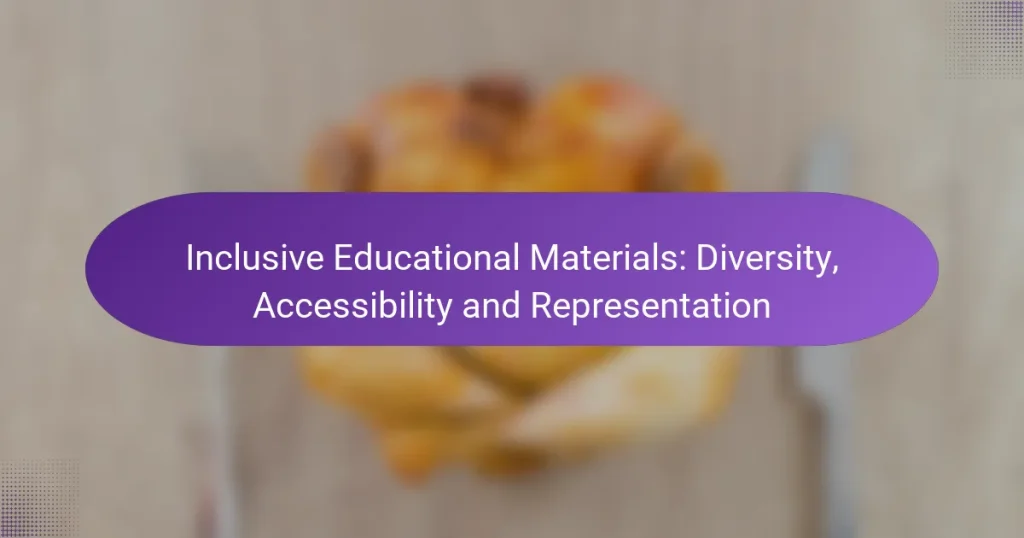 Inclusive Educational Materials: Diversity, Accessibility and Representation