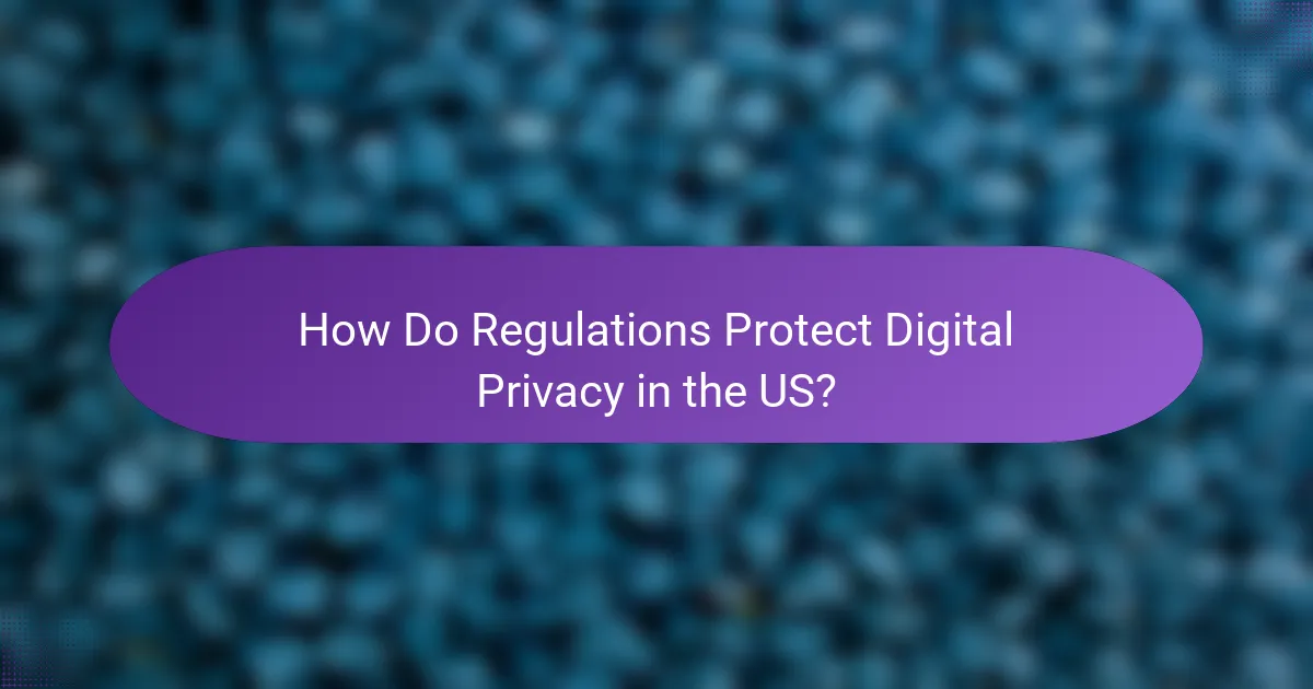 How Do Regulations Protect Digital Privacy in the US?