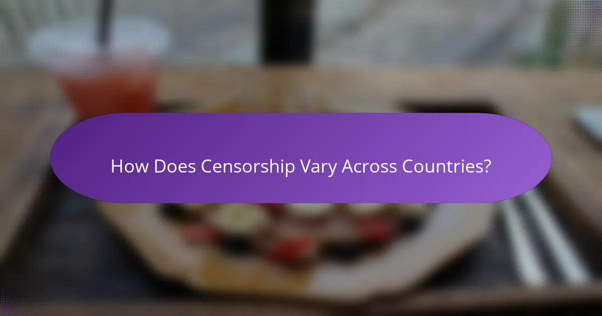 How Does Censorship Vary Across Countries?
