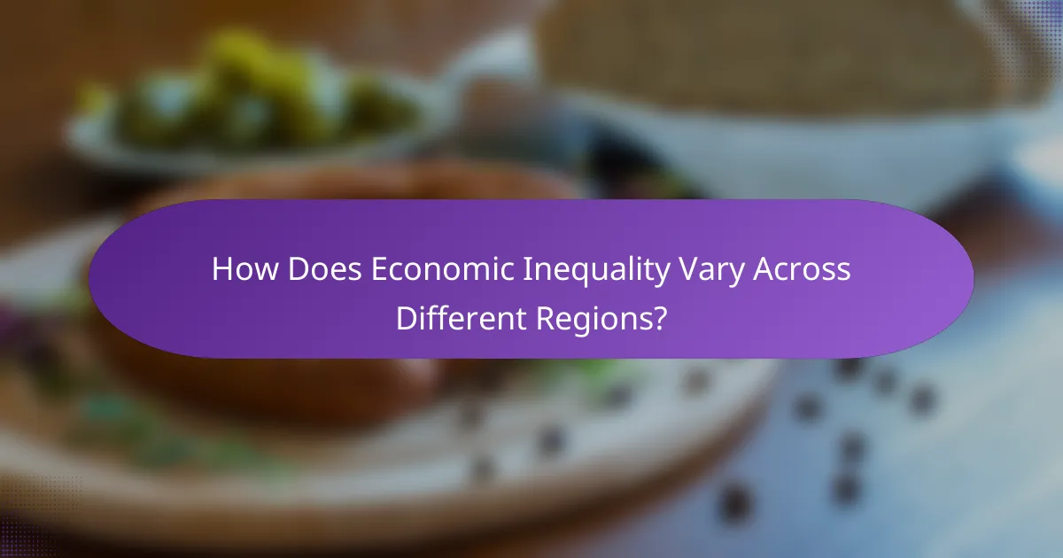 How Does Economic Inequality Vary Across Different Regions?
