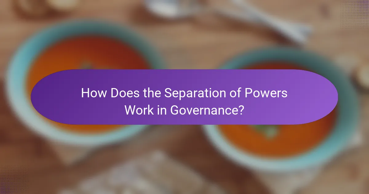 How Does the Separation of Powers Work in Governance?