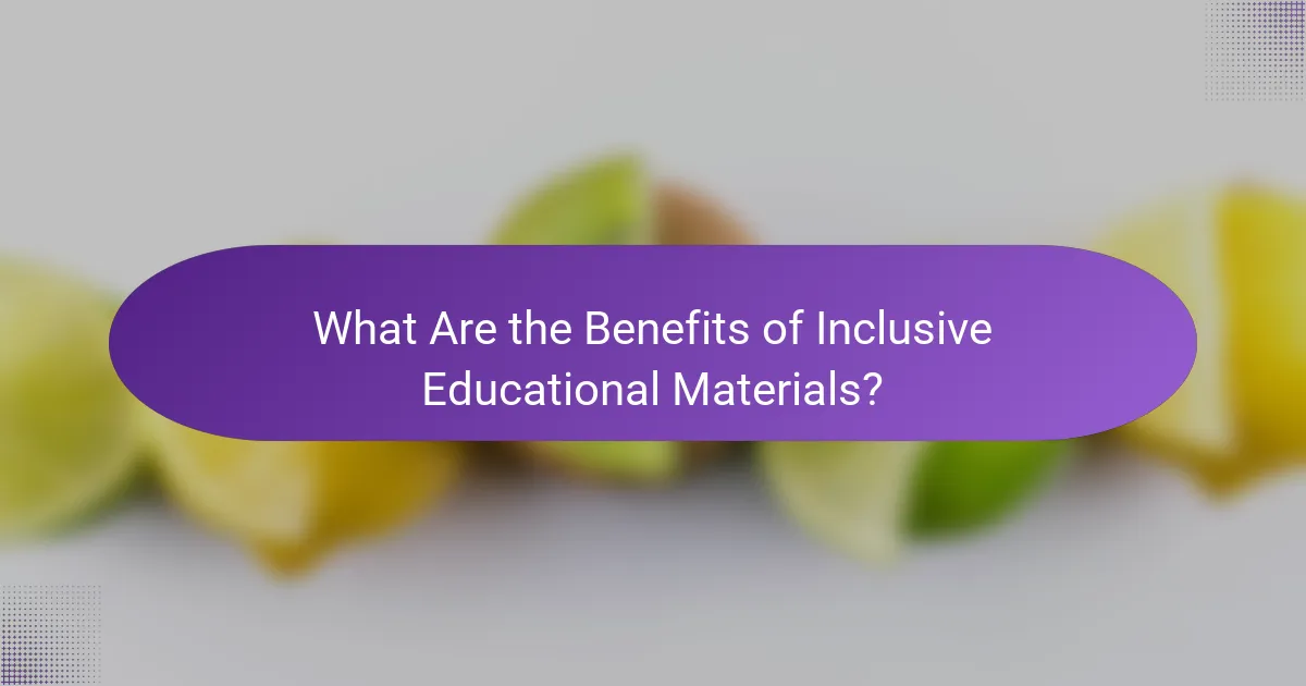 What Are the Benefits of Inclusive Educational Materials?