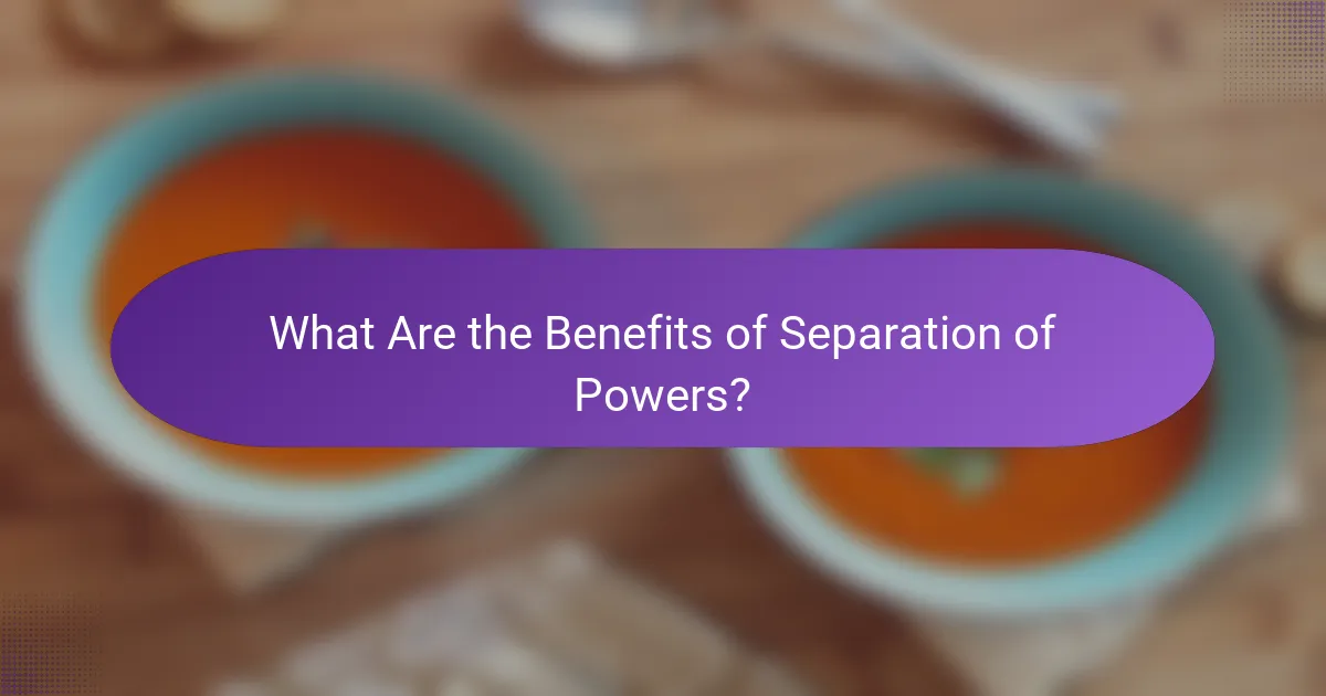What Are the Benefits of Separation of Powers?