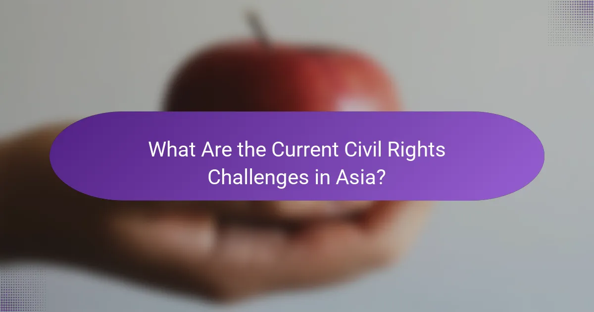 What Are the Current Civil Rights Challenges in Asia?