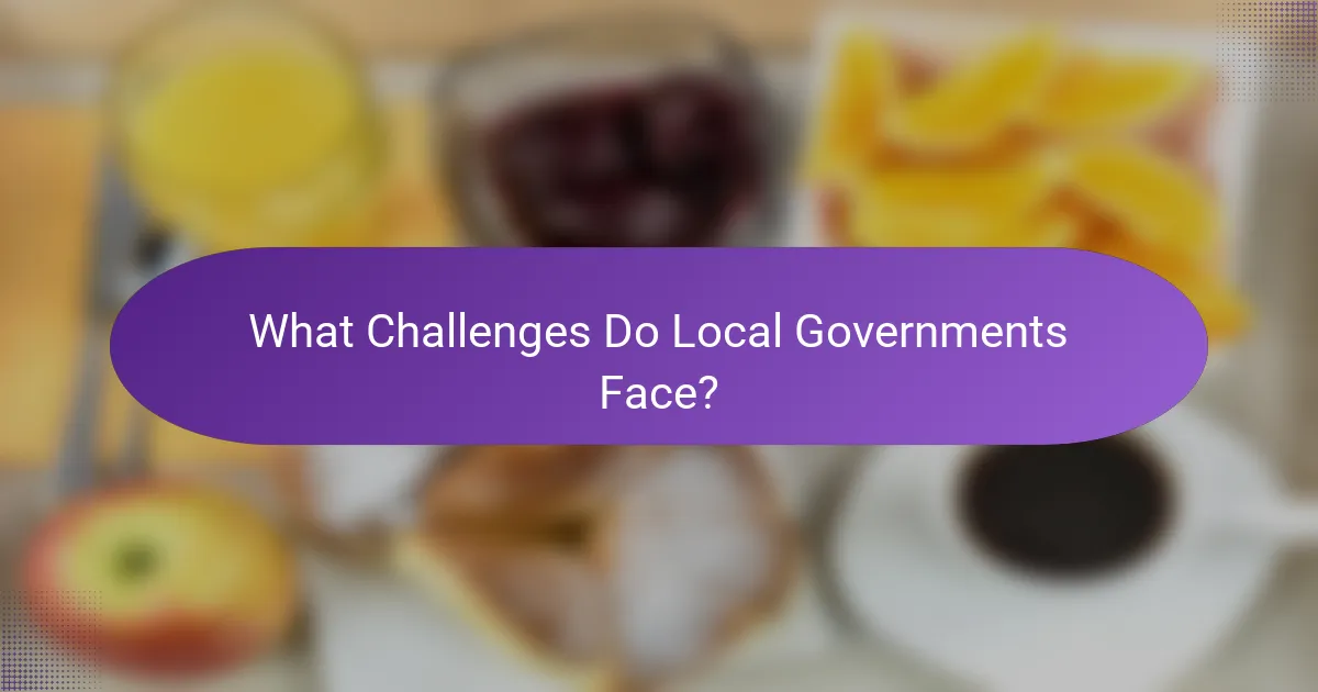 What Challenges Do Local Governments Face?