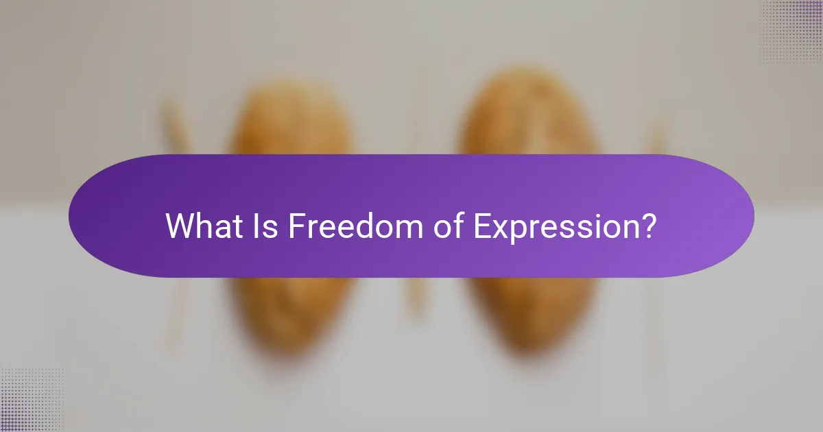 What Is Freedom of Expression?