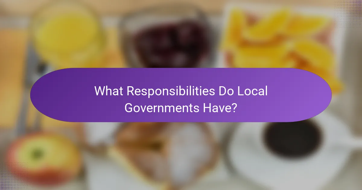 What Responsibilities Do Local Governments Have?
