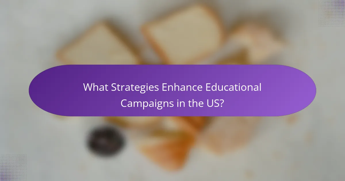 What Strategies Enhance Educational Campaigns in the US?