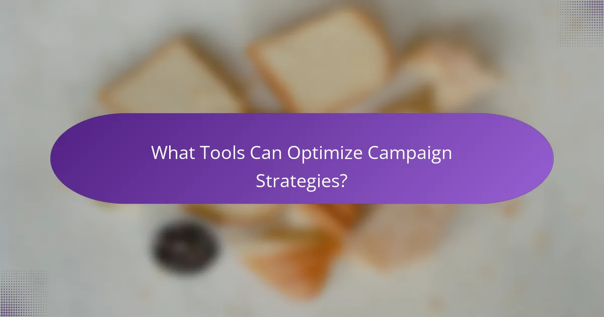 What Tools Can Optimize Campaign Strategies?